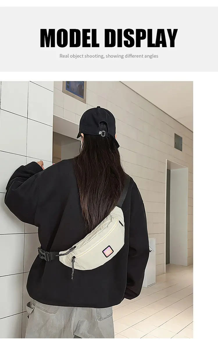 Black Crossbody Bag for Women Large Capacity Waist Bag — feature 8