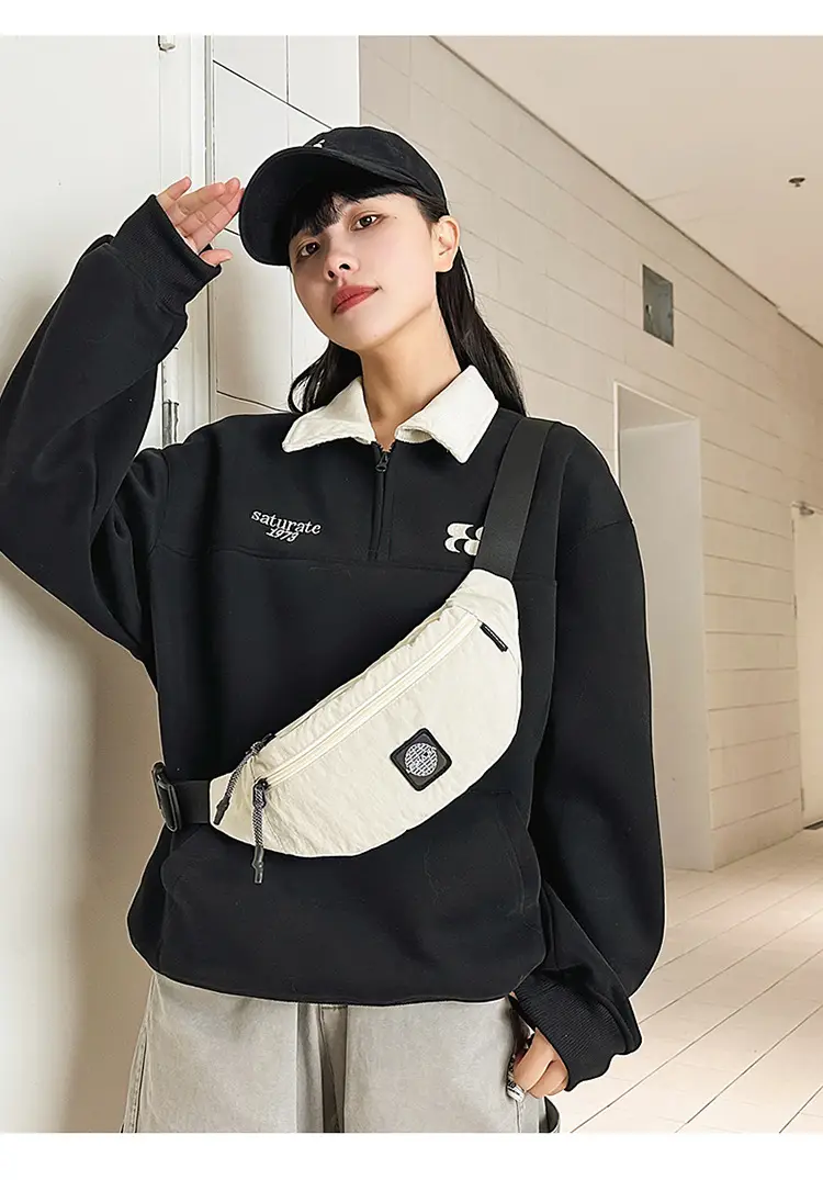 Black Crossbody Bag for Women Large Capacity Waist Bag — feature 9