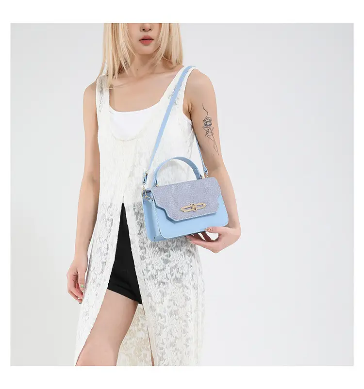 Green Beige Patchwork Shoulder Bag for Women 2025 — feature 14