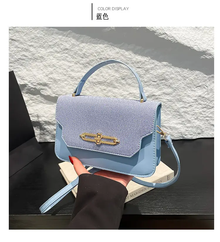 Green Beige Patchwork Shoulder Bag for Women 2025 — feature 27