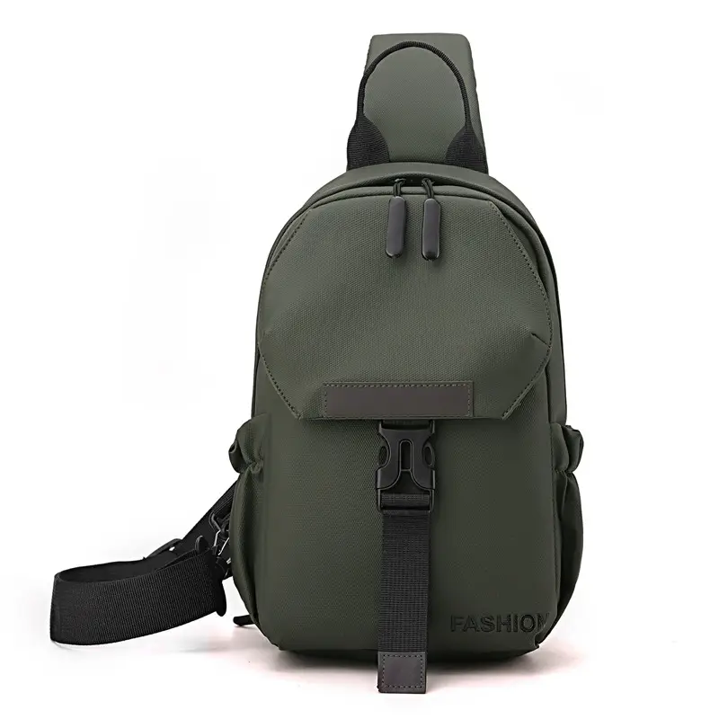 Men's Grey Crossbody Backpack with Adjustable Strap - Image 9