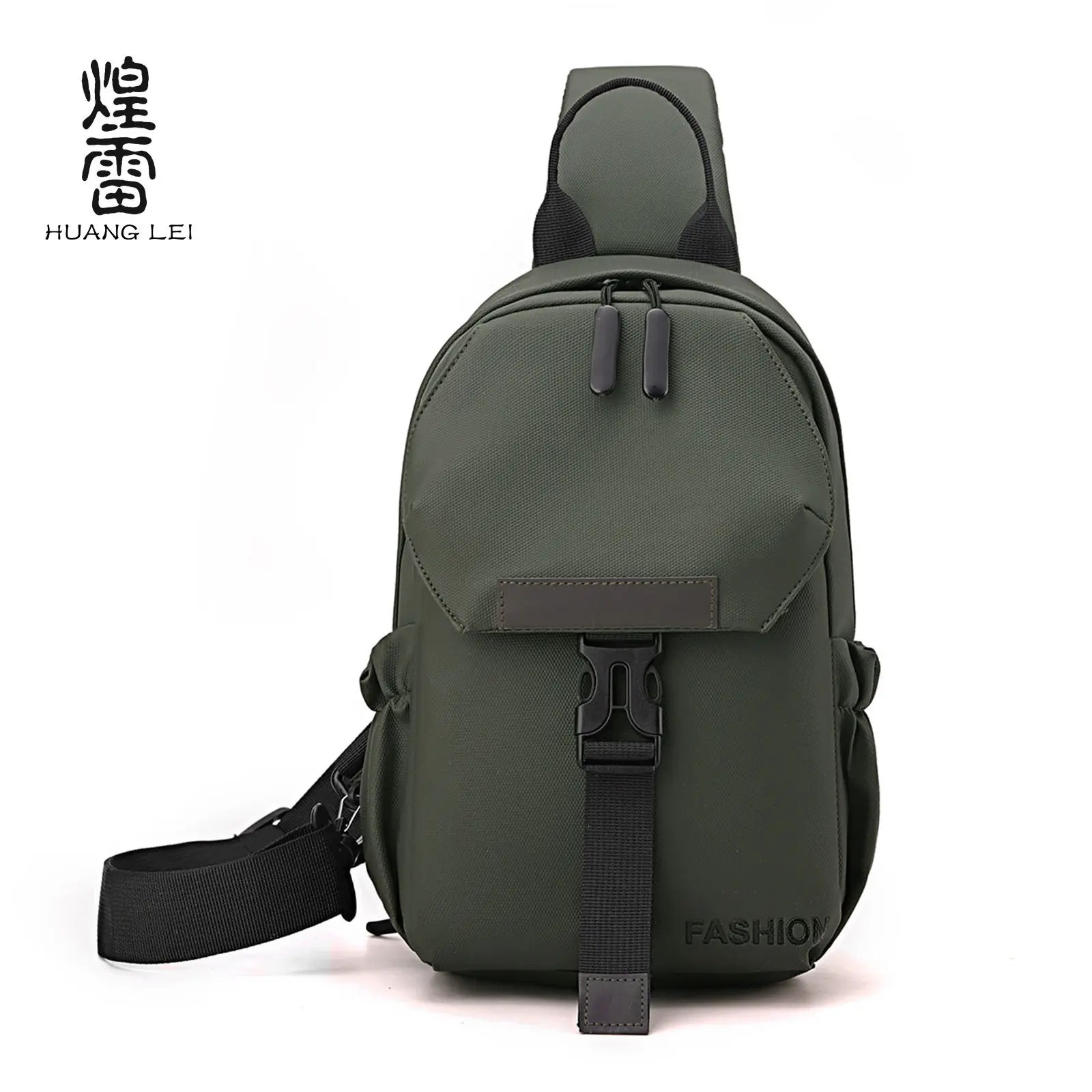 Men's Grey Crossbody Backpack with Adjustable Strap - Image 3