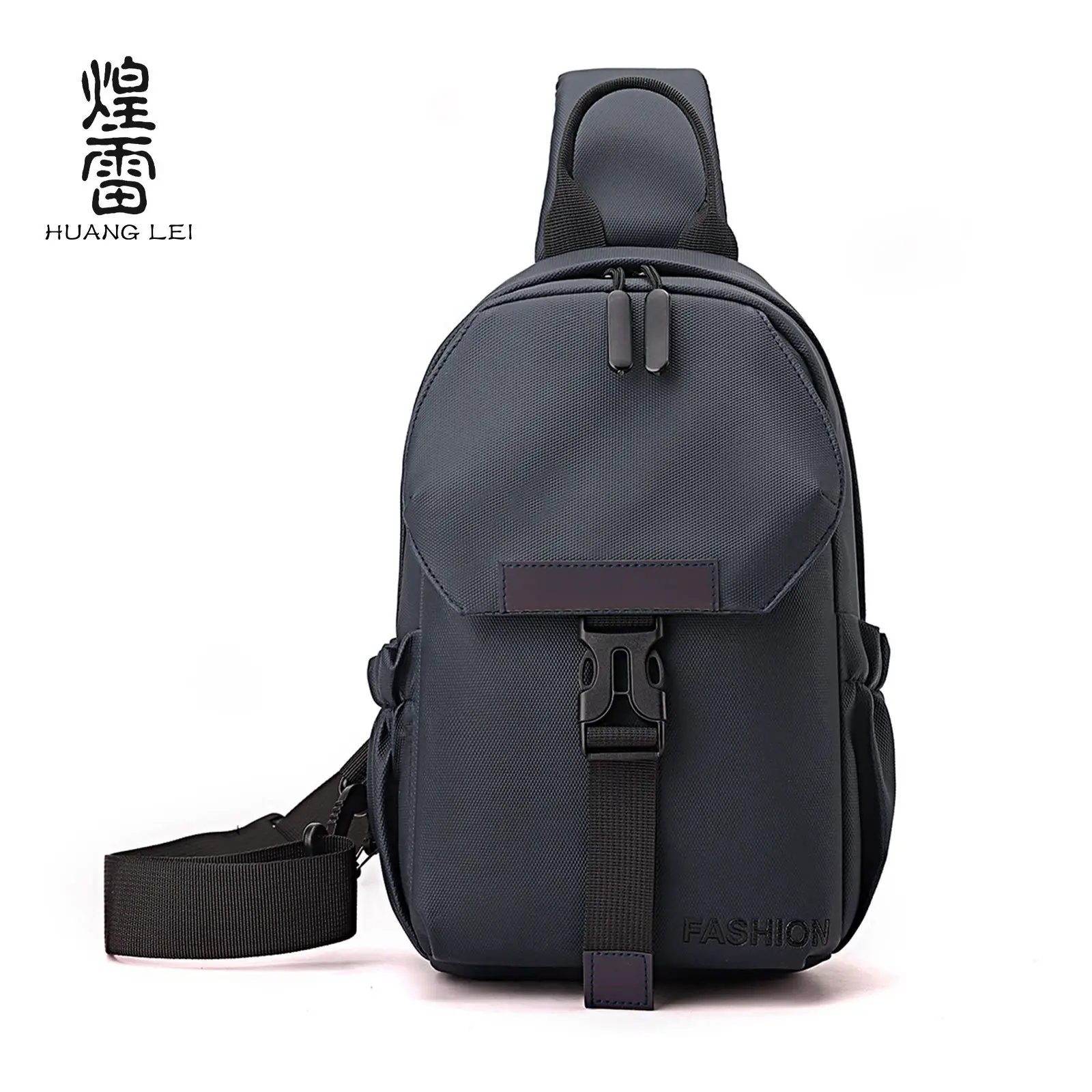 Men's Grey Crossbody Backpack with Adjustable Strap - Image 4