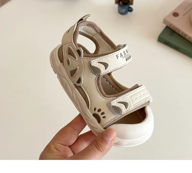 2025 Summer Toddler Sandals Black White Soft Bottom — feature 20