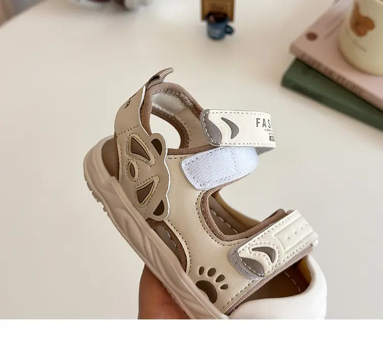 2025 Summer Toddler Sandals Black White Soft Bottom — feature 22