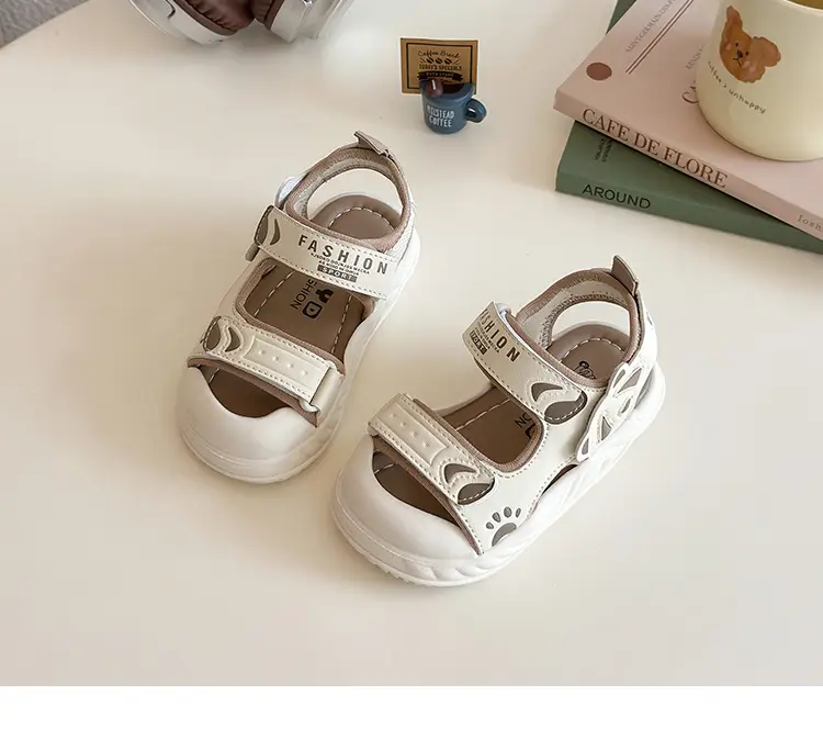 2025 Summer Toddler Sandals Black White Soft Bottom — feature 9