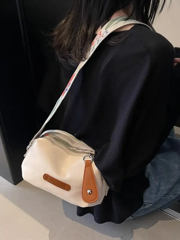 Orange Crossbody Bag for Women Large Capacity Commuting