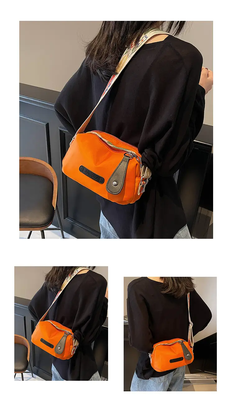 Orange Crossbody Bag for Women Large Capacity Commuting — feature 13