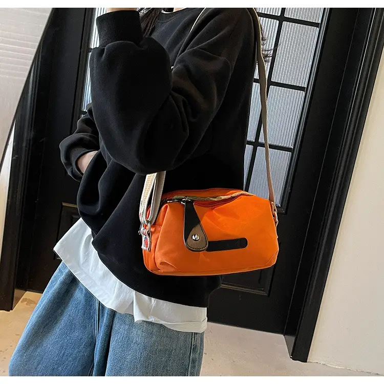 Orange Crossbody Bag for Women Large Capacity Commuting — feature 19