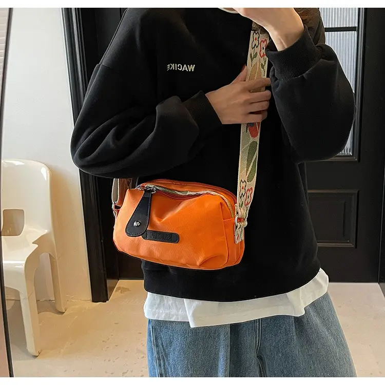 Orange Crossbody Bag for Women Large Capacity Commuting — feature 21