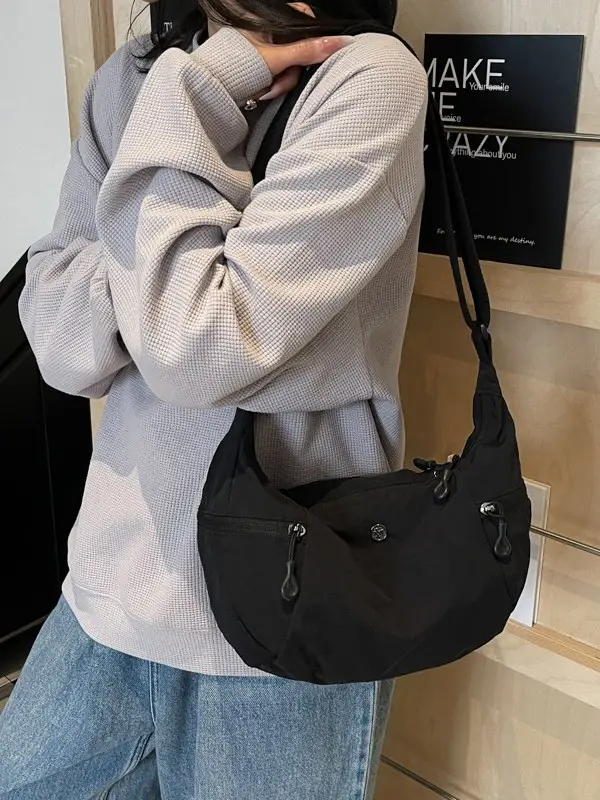 Green Nylon Crossbody Bag for Women Large Capacity Casual All-match - Image 6