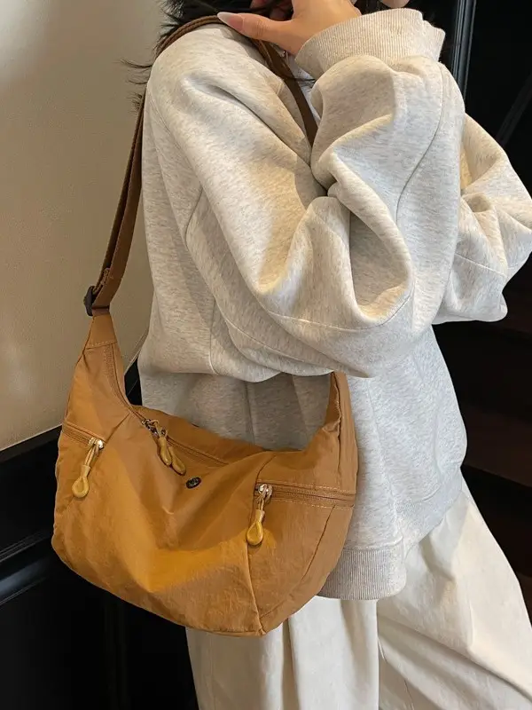 Green Nylon Crossbody Bag for Women Large Capacity Casual All-match - Image 7
