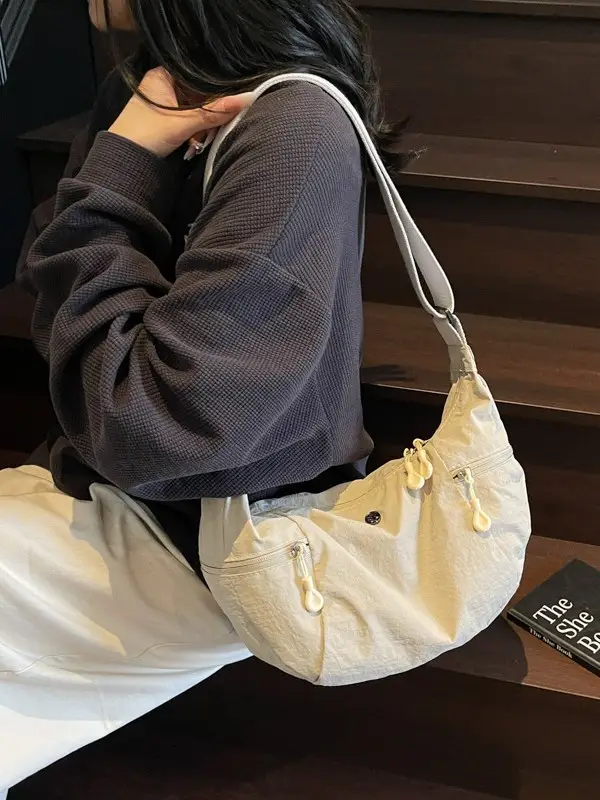 Green Nylon Crossbody Bag for Women Large Capacity Casual All-match - Image 8