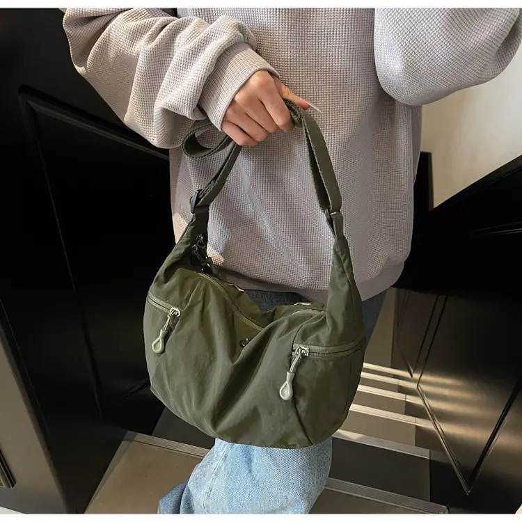 Green Nylon Crossbody Bag for Women Large Capacity Casual All-match — feature 22