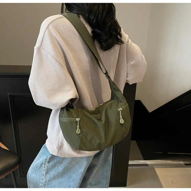 Green Nylon Crossbody Bag for Women Large Capacity Casual All-match — feature 23