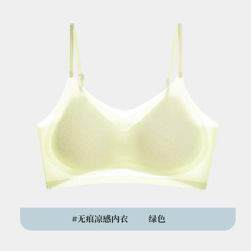 Yixingyao Summer Ice Silk Comfortable Ultra-Thin Intimates Seamless One-Piece Wire-Free Jelly Soft Support Beautiful Back Bra - Image 8