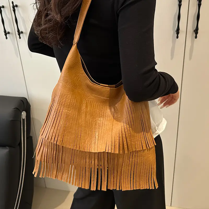 Black Tassel Crossbody Bag for Women 2025 - Image 6