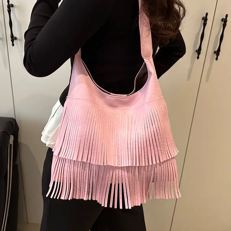 Black Tassel Crossbody Bag for Women 2025 - Image 7