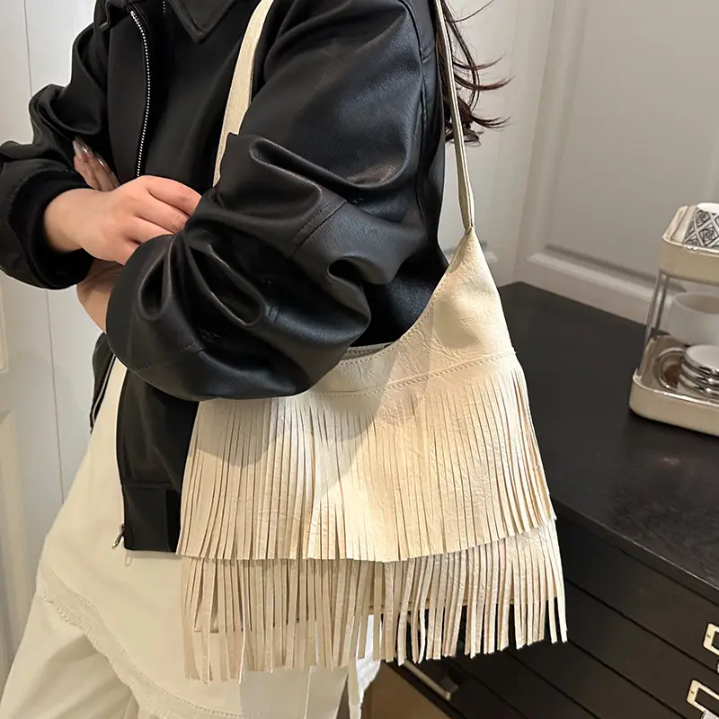 Black Tassel Crossbody Bag for Women 2025 - Image 8