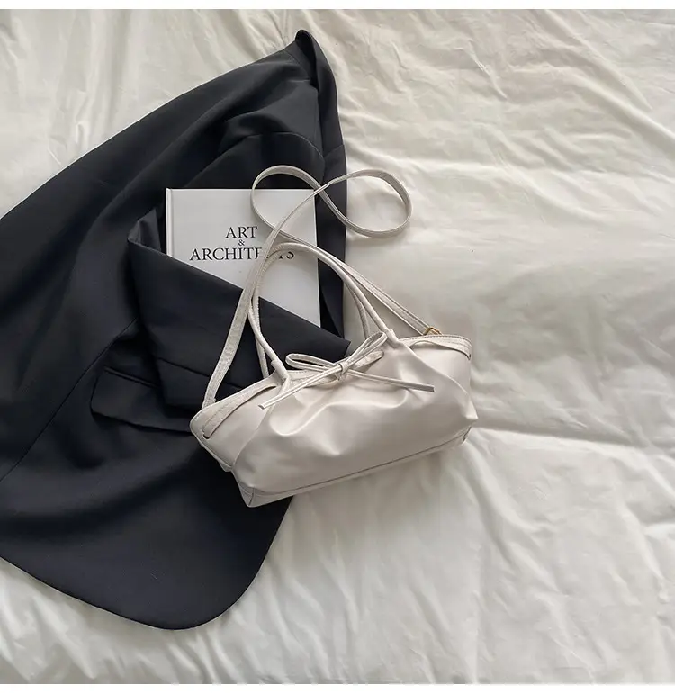 Women's Gold Bow Handheld Tote Bag 2025 Summer - Image 2
