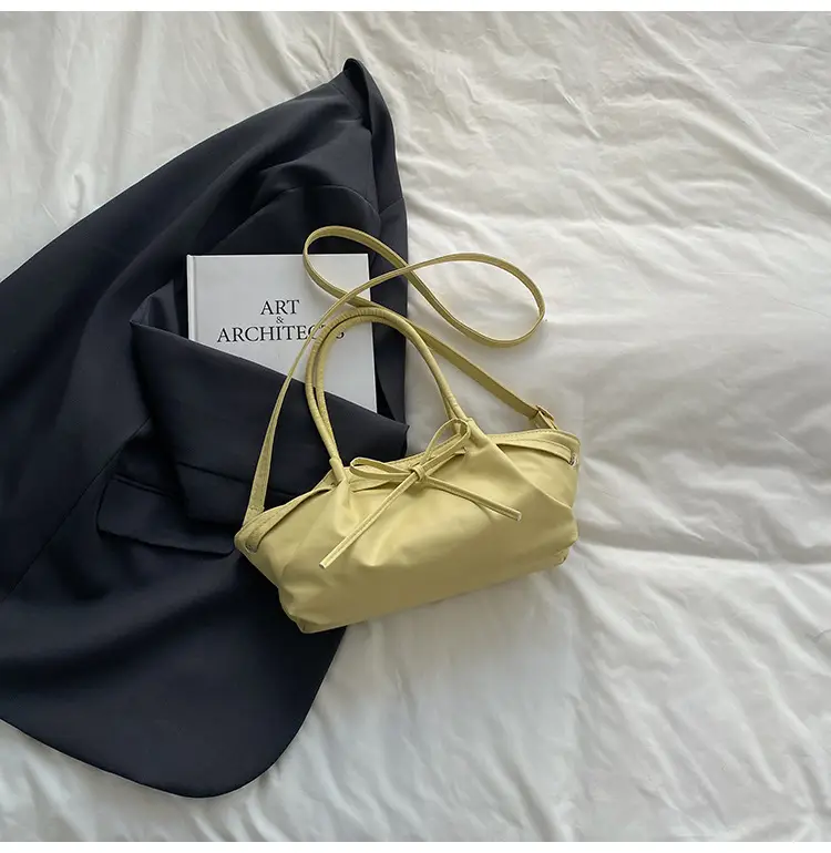 Women's Gold Bow Handheld Tote Bag 2025 Summer - Image 6