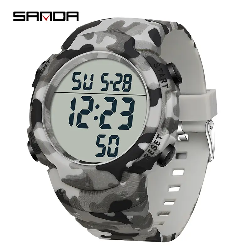 Sanda Military Digital Watch Black Camo 6.25 - Image 4