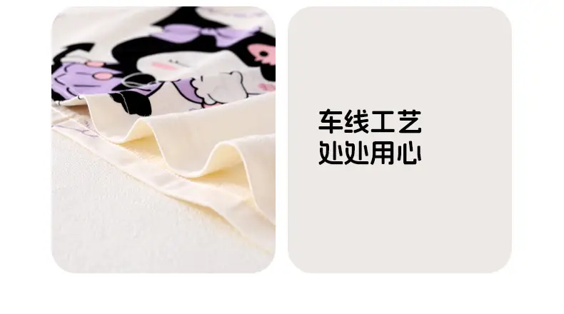 100% Pure Cotton Girls Pajamas Nightgown Short Sleeve Thin Mid-Big Kids Summer Girls Princess Cute Round Neck Nightgown — feature 8