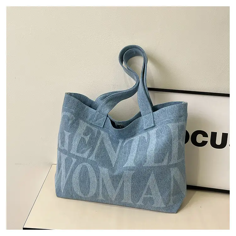 Women's Blue Printed Shoulder Tote Bag Spring Summer — feature 27