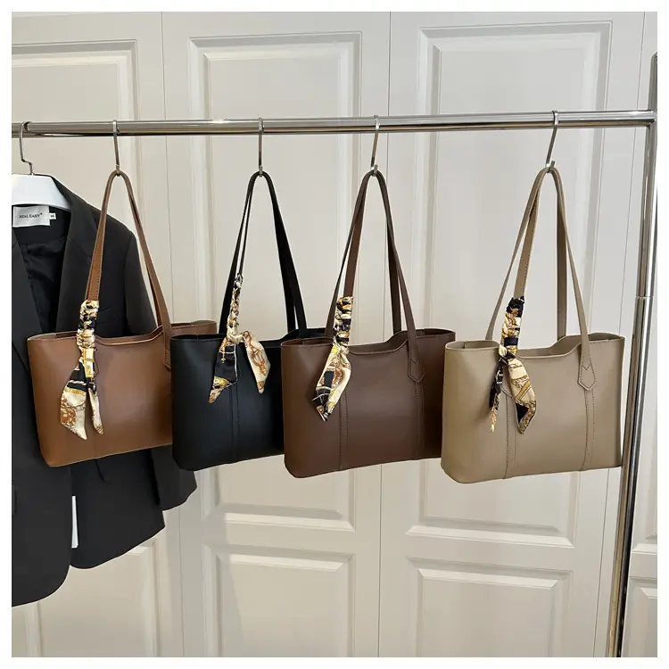 Brown Leather Shoulder Bag with Silk Tassel for Women — feature 12