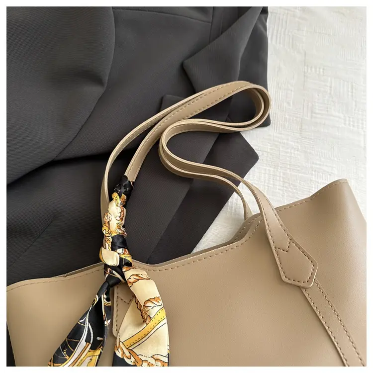 Brown Leather Shoulder Bag with Silk Tassel for Women — feature 15