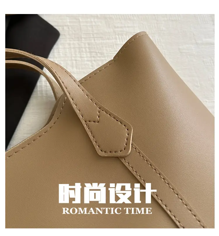 Brown Leather Shoulder Bag with Silk Tassel for Women — feature 4