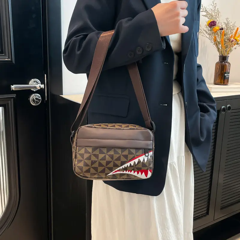Trending Crossbody Bag with Shark Design, Waterproof, Lightweight, Large Capacity