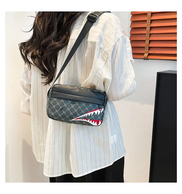 Trending Crossbody Bag with Shark Design, Waterproof, Lightweight, Large Capacity — feature 33
