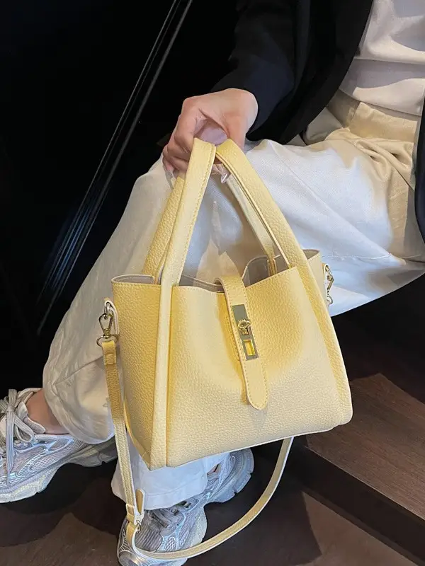 Textured Crossbody Bag for Women Black