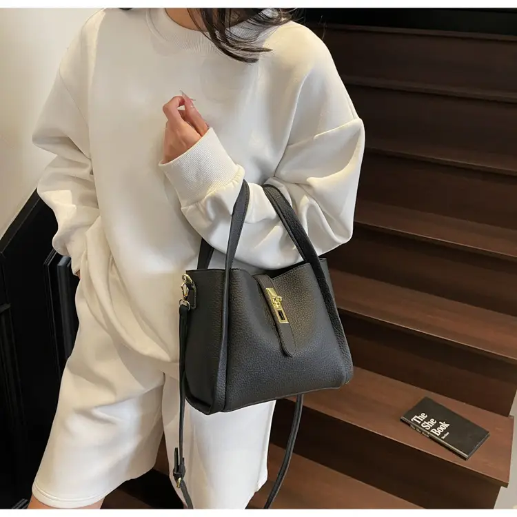Textured Crossbody Bag for Women Black — feature 42