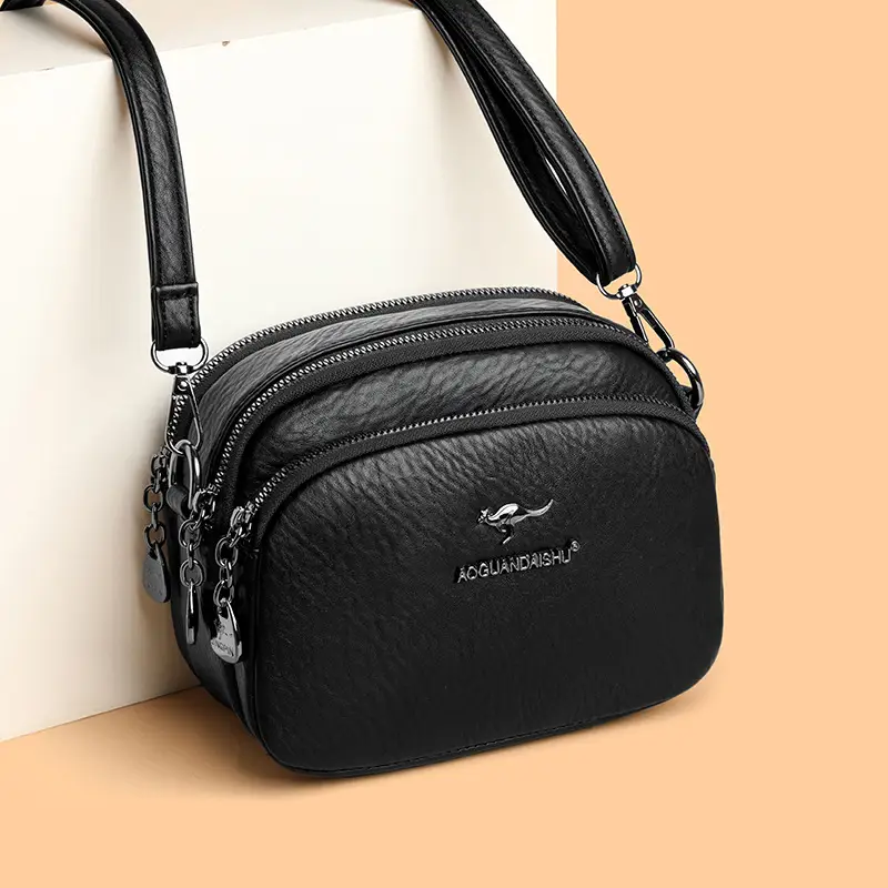 Black Crossbody Bag for Women with Long Strap - Image 9