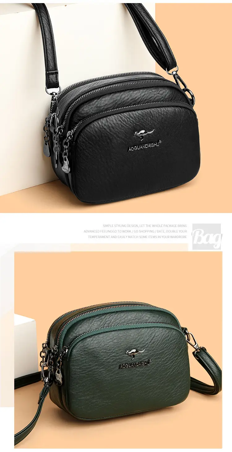 Black Crossbody Bag for Women with Long Strap — feature 14
