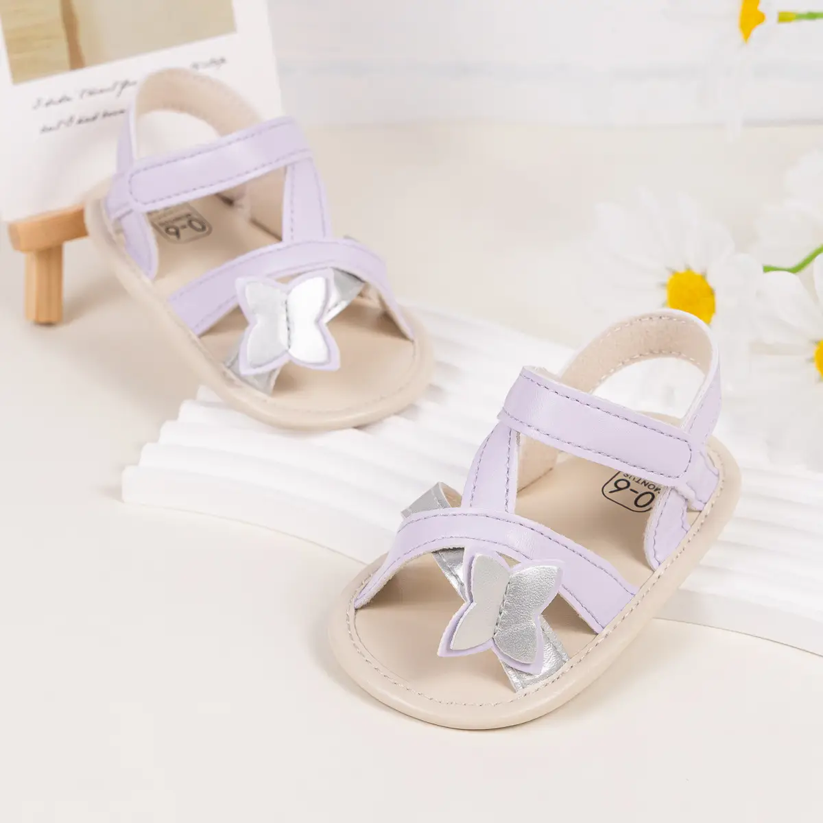 Cute Butterfly Baby Sandals Cross Border Soft Sole 0-1Y