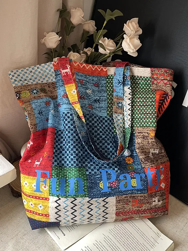 Women's Printed Tote Bag Large Capacity Multi Color - Image 4