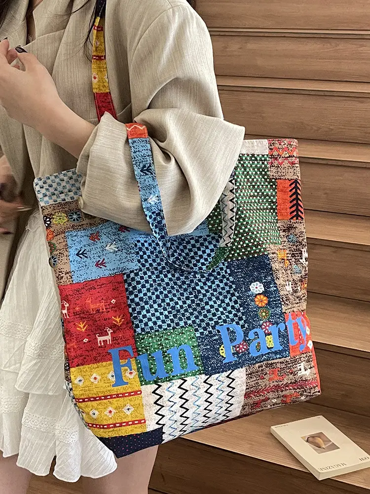 Women's Printed Tote Bag Large Capacity Multi Color - Image 7