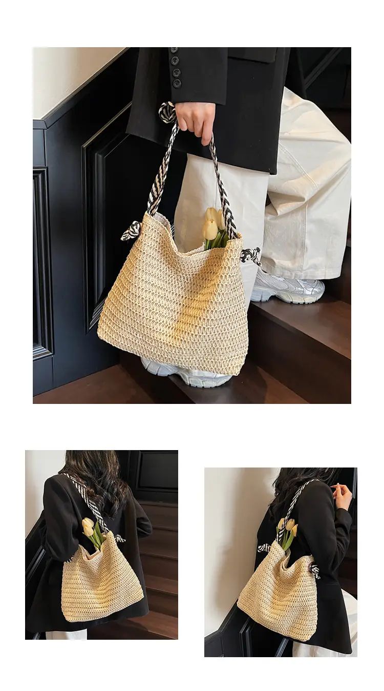 2025 New Straw Tote Bag Women Beach Casual Large Capacity — feature 11