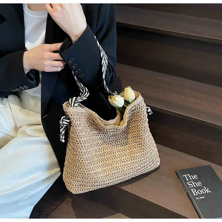 2025 New Straw Tote Bag Women Beach Casual Large Capacity — feature 14