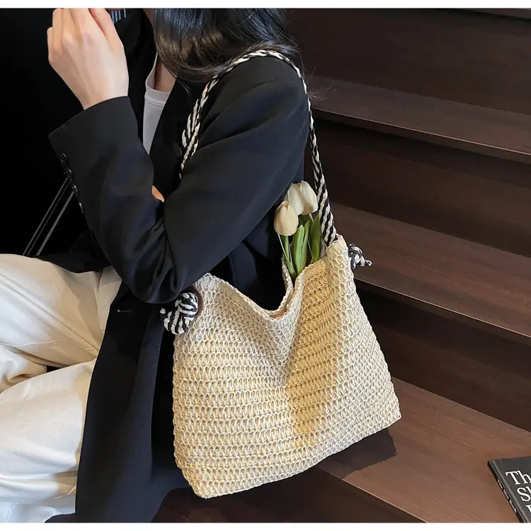 2025 New Straw Tote Bag Women Beach Casual Large Capacity — feature 19