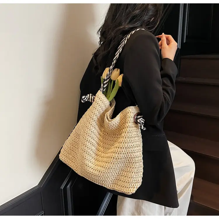 2025 New Straw Tote Bag Women Beach Casual Large Capacity — feature 20