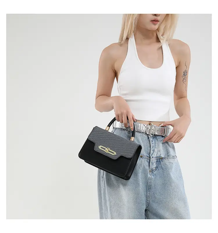 Light Blue Lock Buckle Crossbody Bag for Women — feature 11