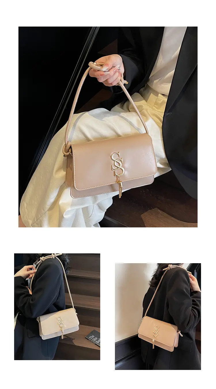 Women's Mint Green Shoulder Bag with Gold Logo — feature 10