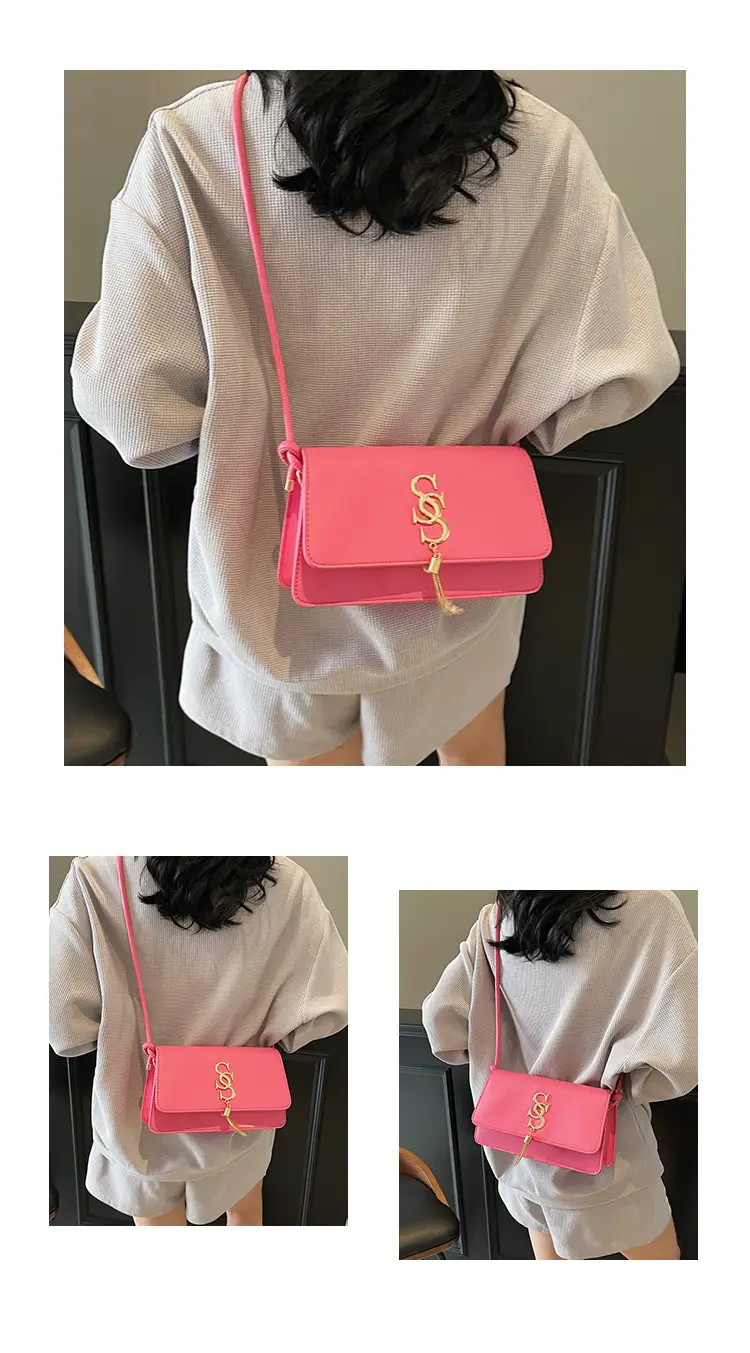 Women's Mint Green Shoulder Bag with Gold Logo — feature 13
