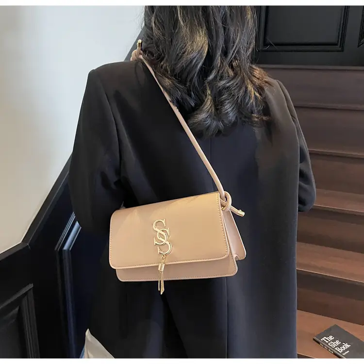 Women's Mint Green Shoulder Bag with Gold Logo — feature 16