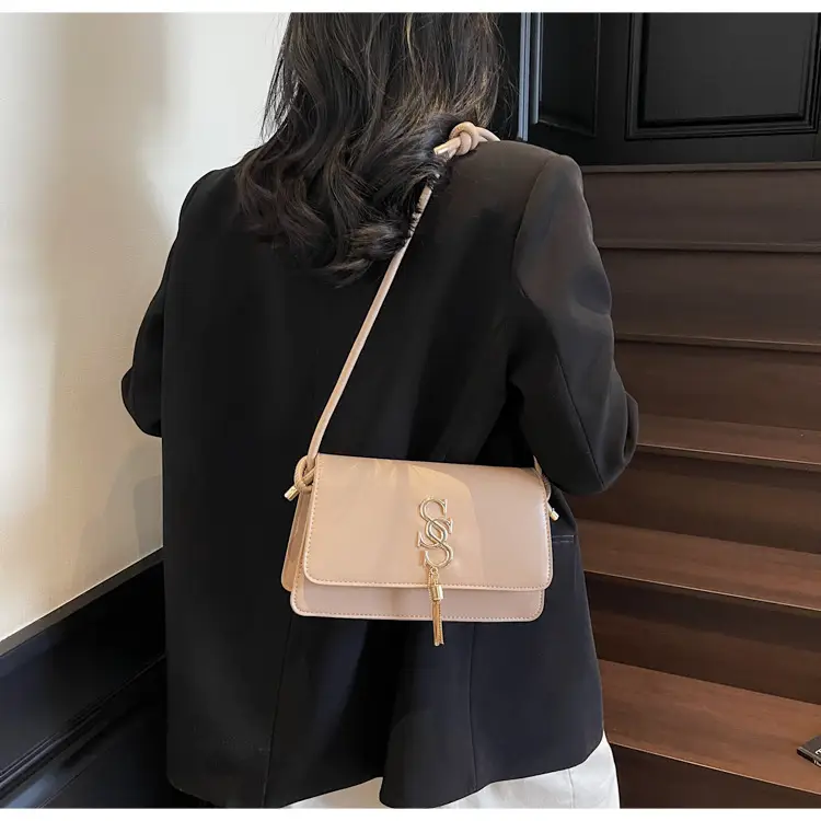 Women's Mint Green Shoulder Bag with Gold Logo — feature 18