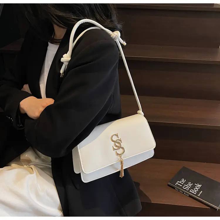 Women's Mint Green Shoulder Bag with Gold Logo — feature 20